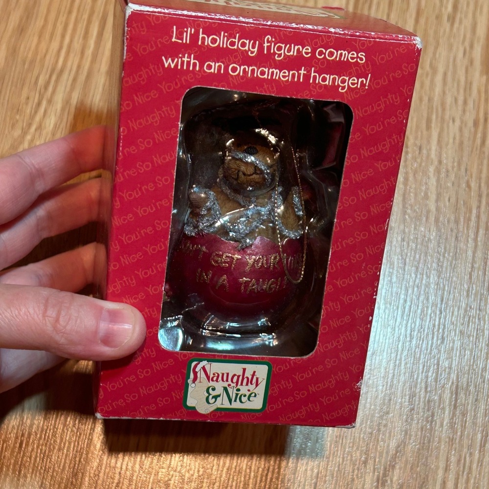Boyds Bears Tangles Ornament In A Tangle Holiday Tree Decoration